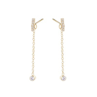 2 in 1 pendant earrings gold 2 en 1 boucles d'oreilles pendantes Or Mia Bijoux