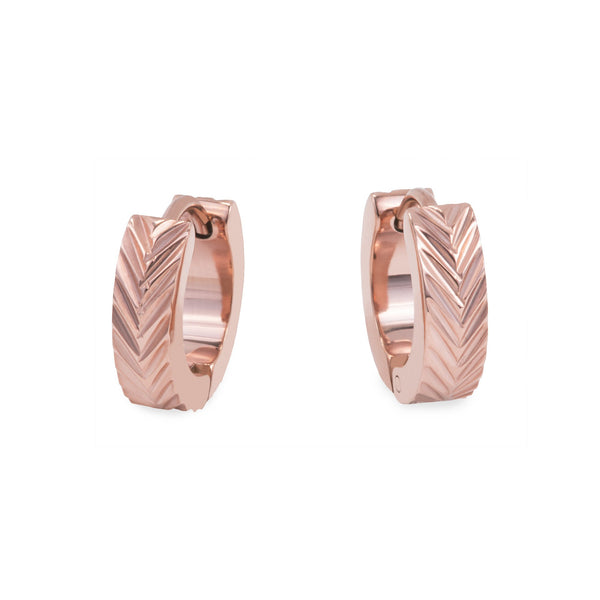 hypoallergenic small rose gold hoop earrings T411E034DORO MIA