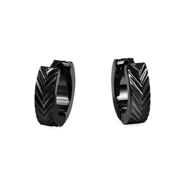 hypoallergenic black huggie earrings T411E034NO MIA